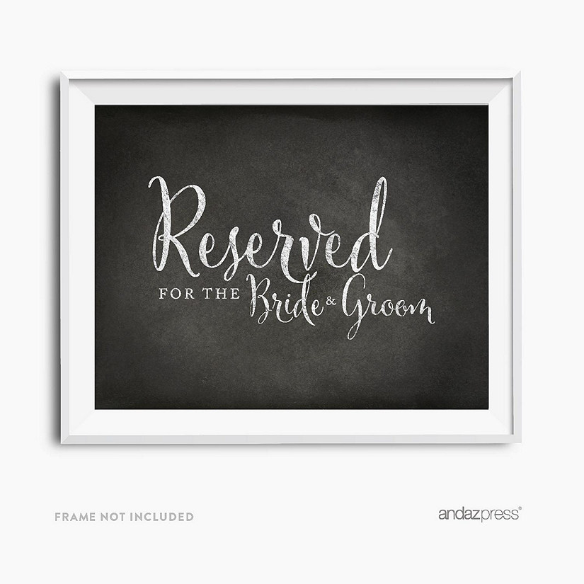 Chalkboard Bride Groom Sign 8.5x11 Image