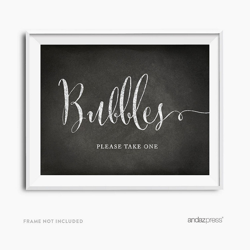 Chalkboard Bubbles Take One Sign 8.5x11 Image