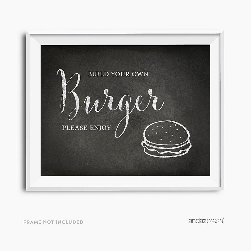 Chalkboard Burger Bar Sign 8.5x11 Image