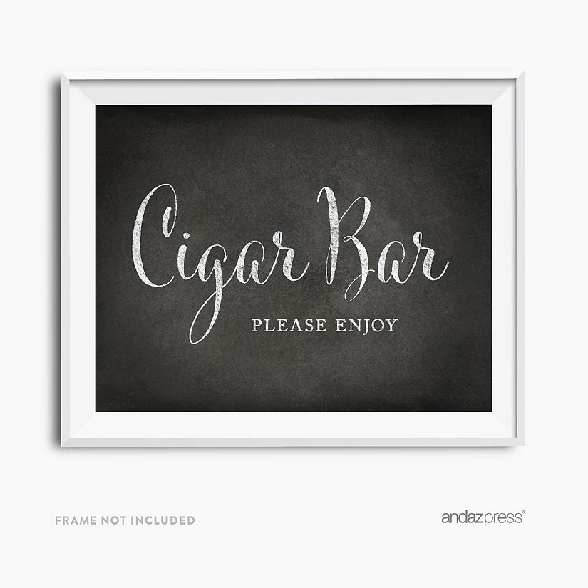 Chalkboard Cigar Bar Sign 8.5x11 Image
