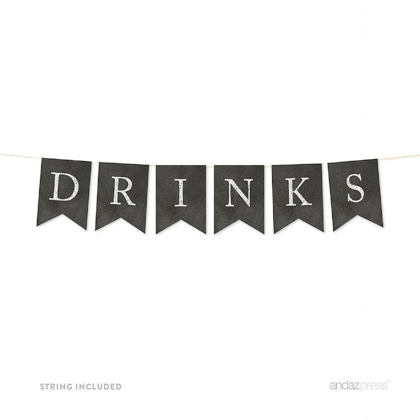 Chalkboard Drinks Bunting - 4 x 5.5 Inch Image