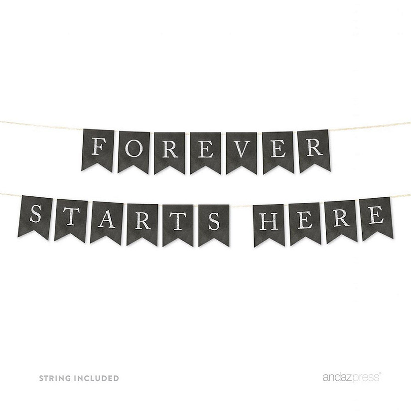 Chalkboard Forever Starts Here - 4 x 5.5 Inch Image
