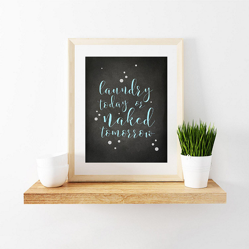 Chalkboard Laundry Today Sign 8.5x11 Image