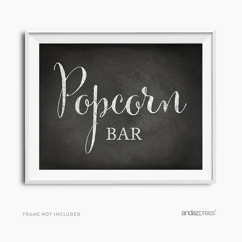 Chalkboard Popcorn Bar Sign 8.5x11 Image