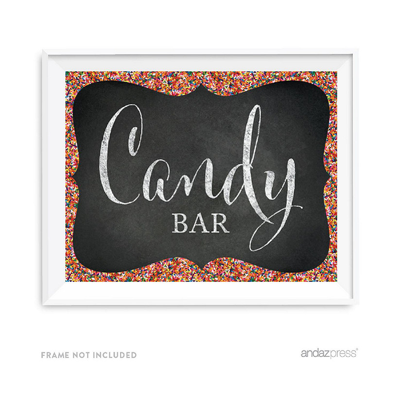 Chalkboard Rainbow Candy Bar 8.5x11 sign Image
