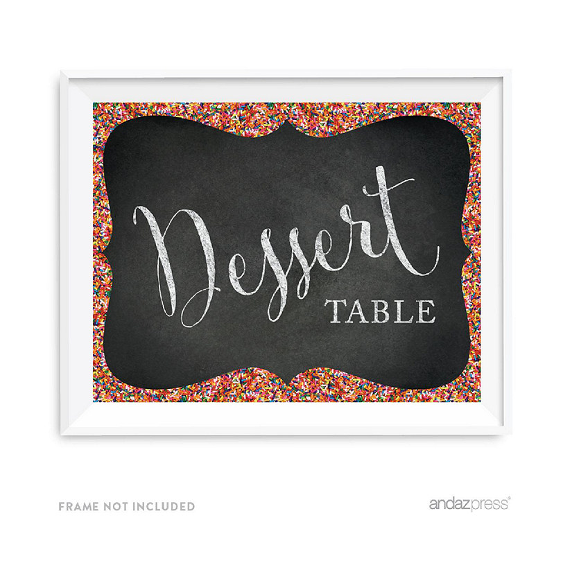 Chalkboard Rainbow Dessert 8.5x11 sign Image
