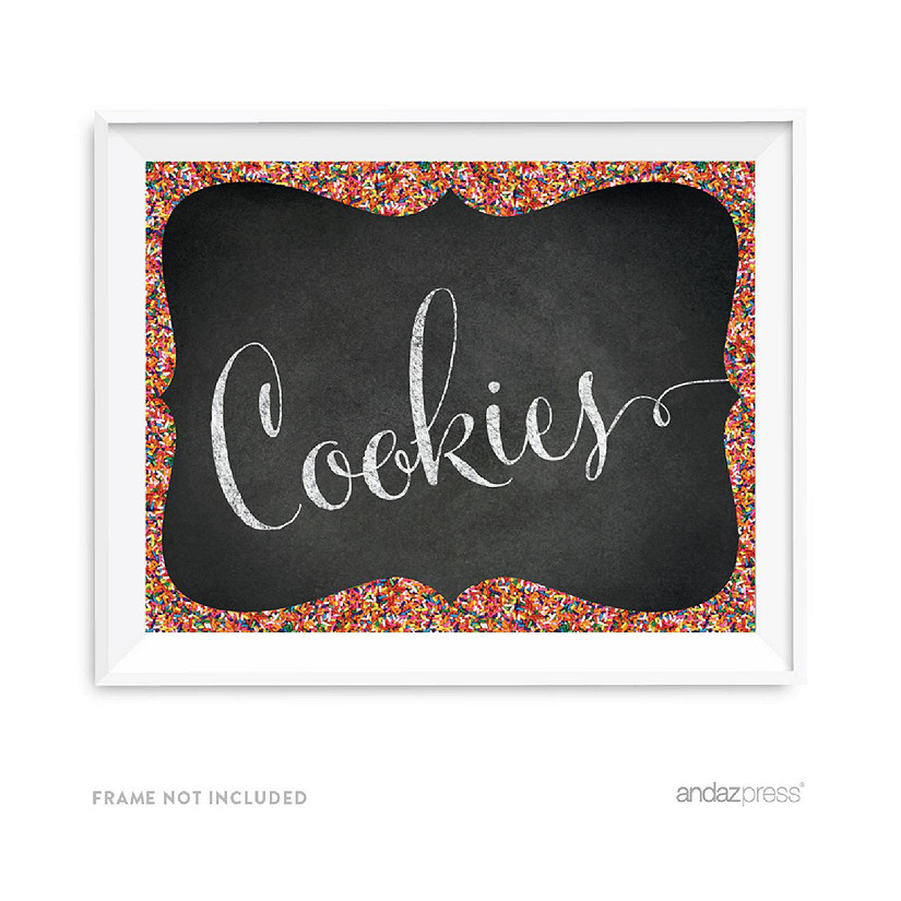 Chalkboard Rainbow Sprkls Cookies 8.5x11 Image
