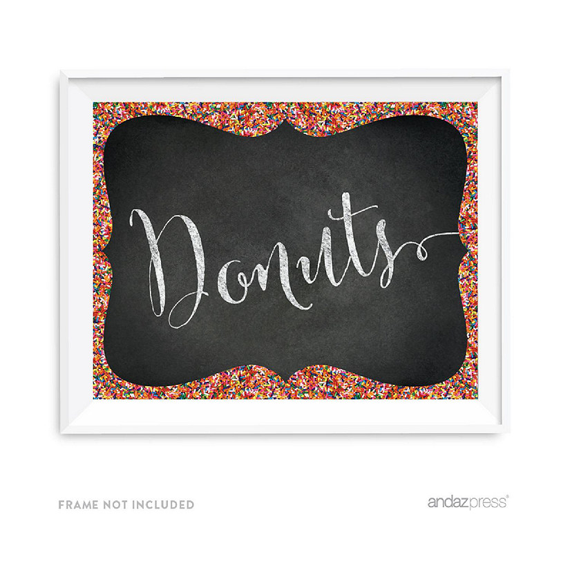 Chalkboard Rainbow Sprkls Donuts 8.5x11 Image