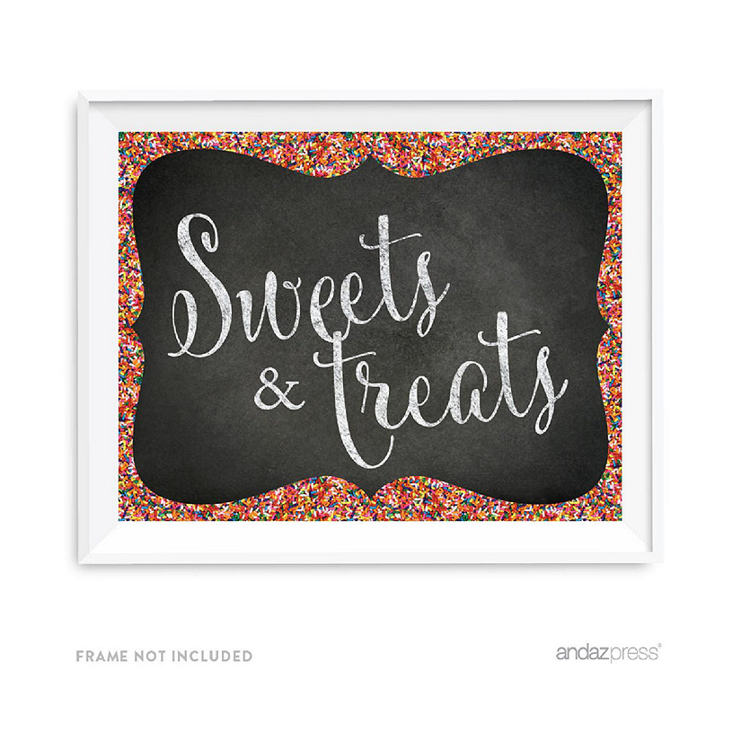 Chalkboard Rainbow Sweets 8.5x11 sign Image