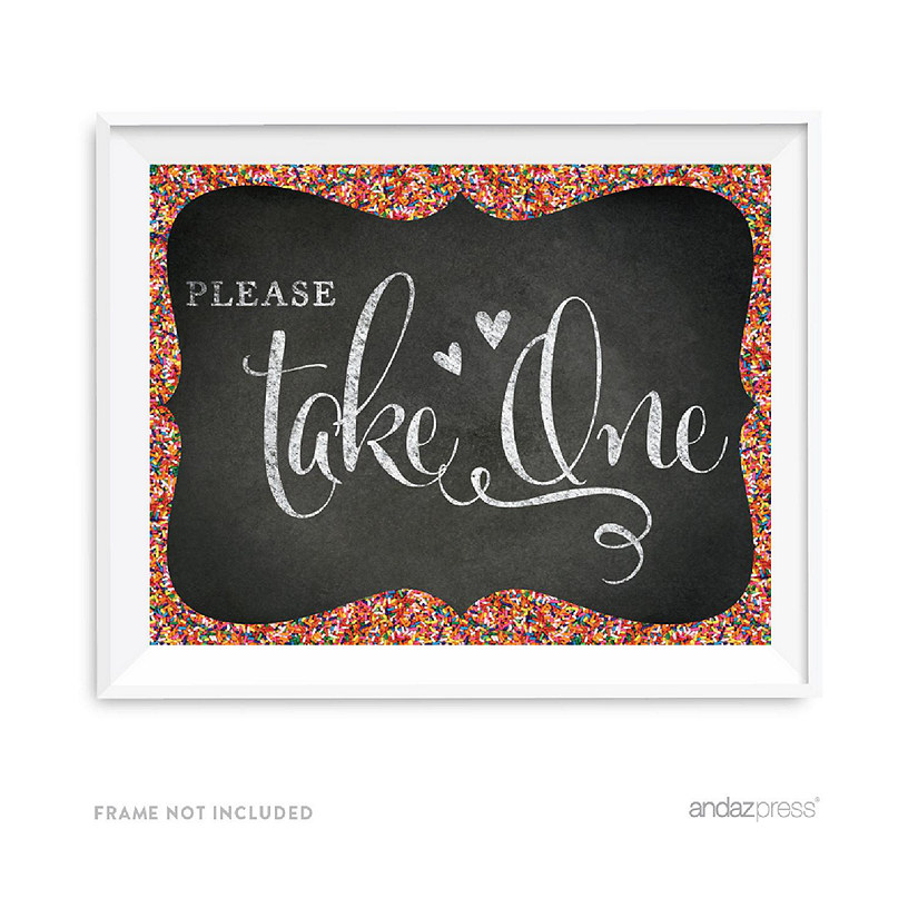 Chalkboard Rainbow Take One 8.5x11 sign Image