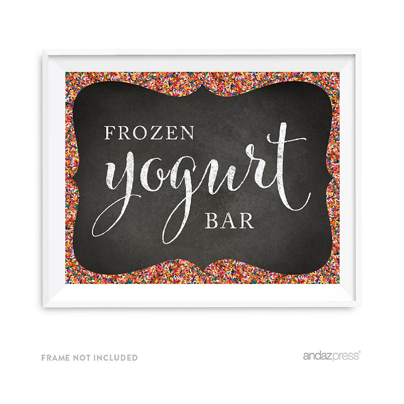 Chalkboard Rainbow Yogurt Bar 8.5x11 Image