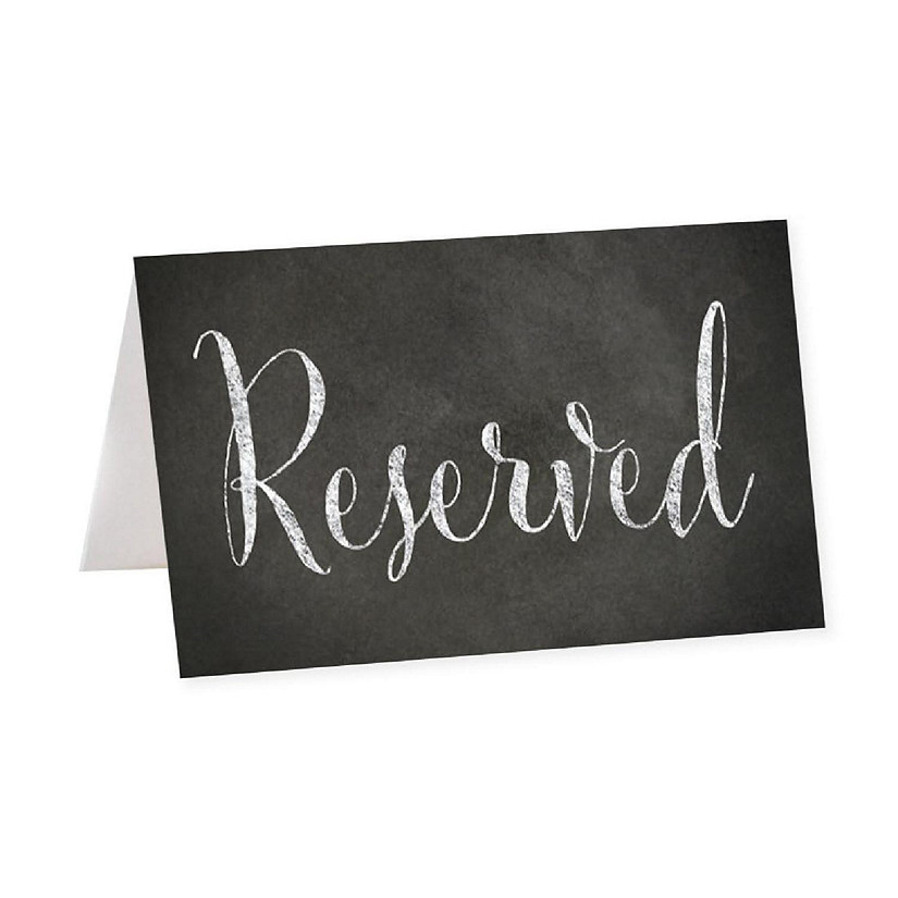 Chalkboard Reserved Table Tent Cards Image