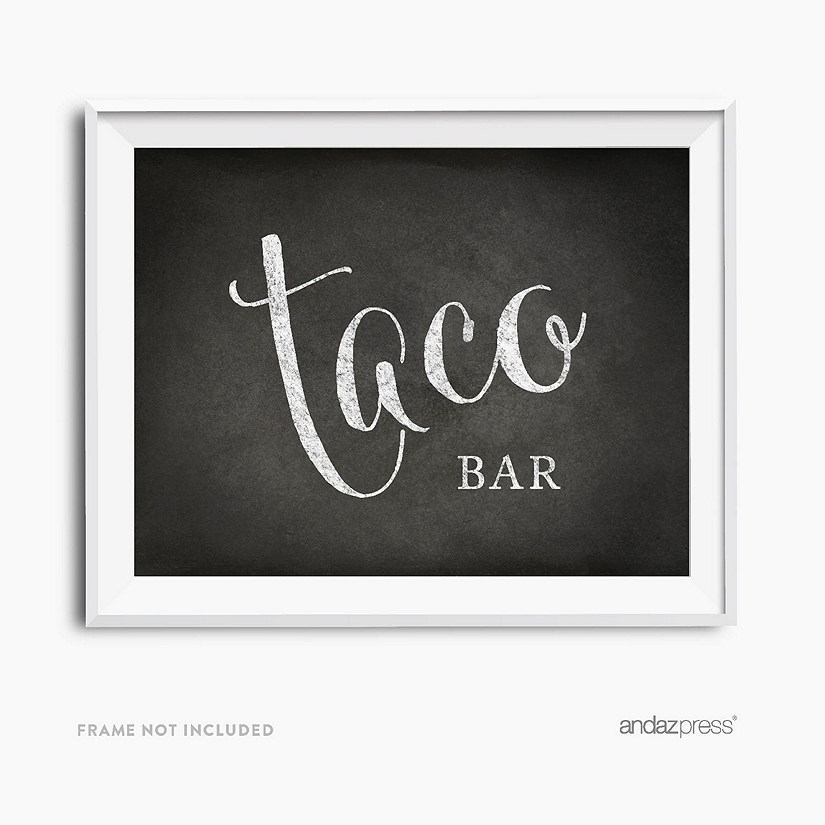 Chalkboard Taco Bar Sign 8.5x11 Image