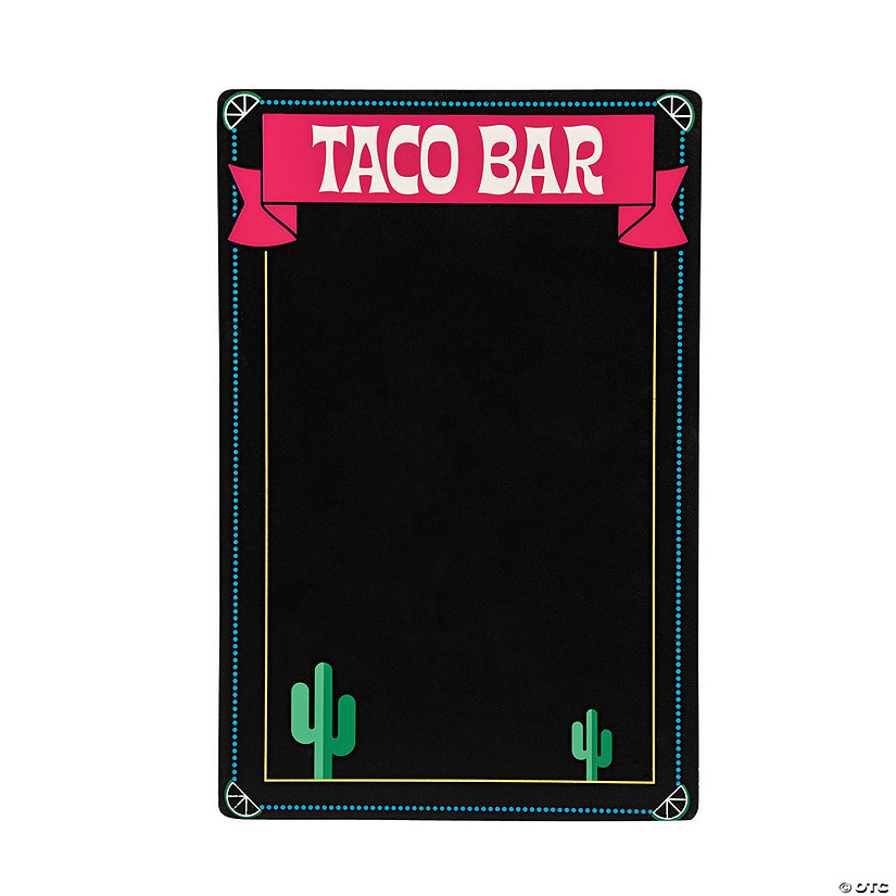 Chalkboard Taco Bar Sign Wall Decoration - Discontinued