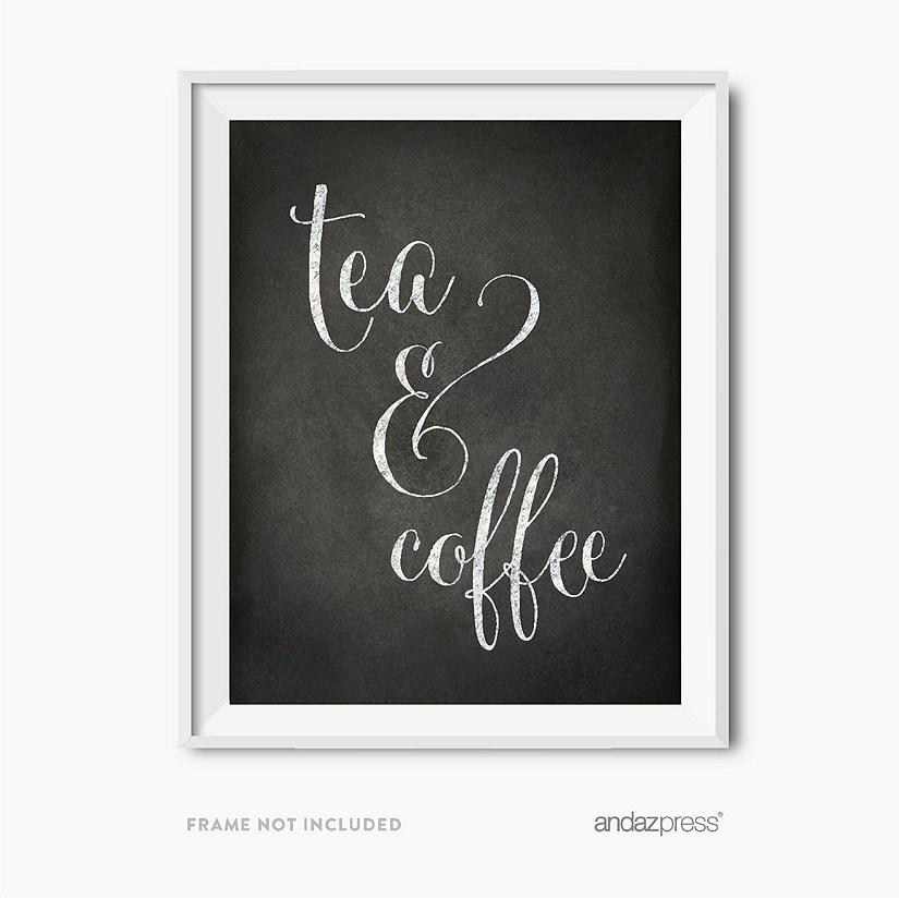 Chalkboard Tea Coffee Sign 8.5x11 Image