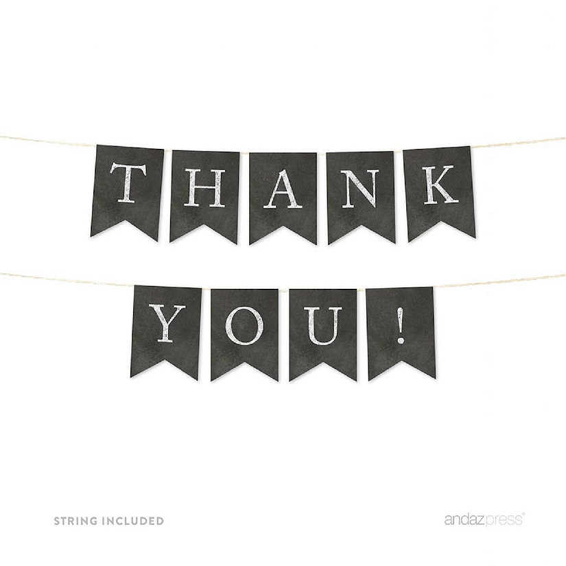 Chalkboard Thank You Banner 3ft Image