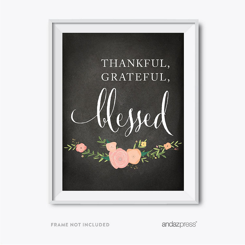 Chalkboard Thankful Grateful 8.5x11 Image