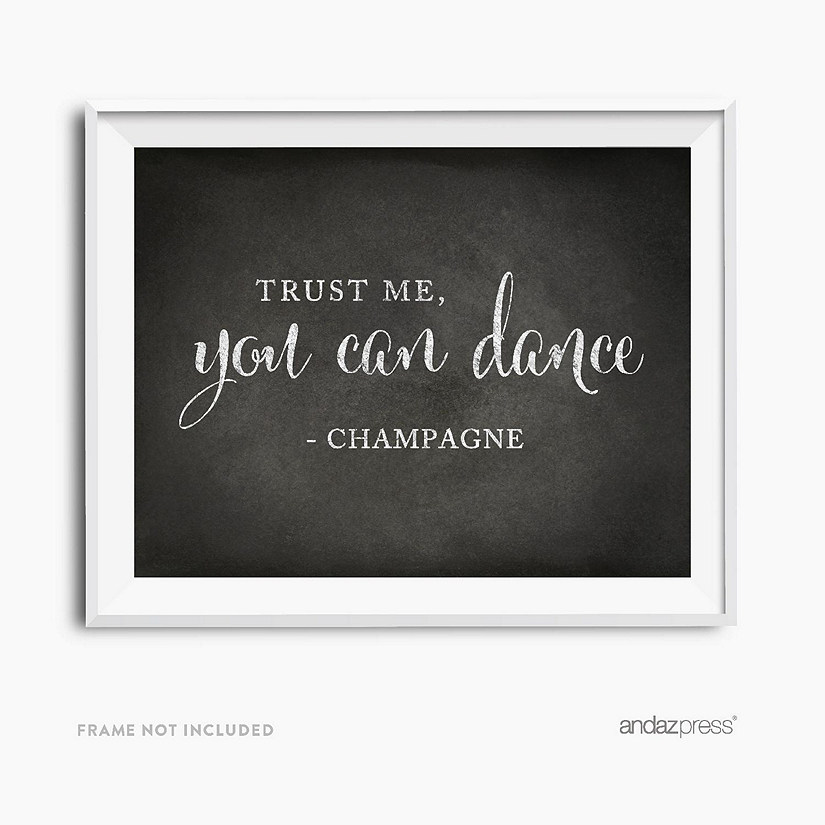 Chalkboard Trust Me Dance Sign 8.5x11 Image