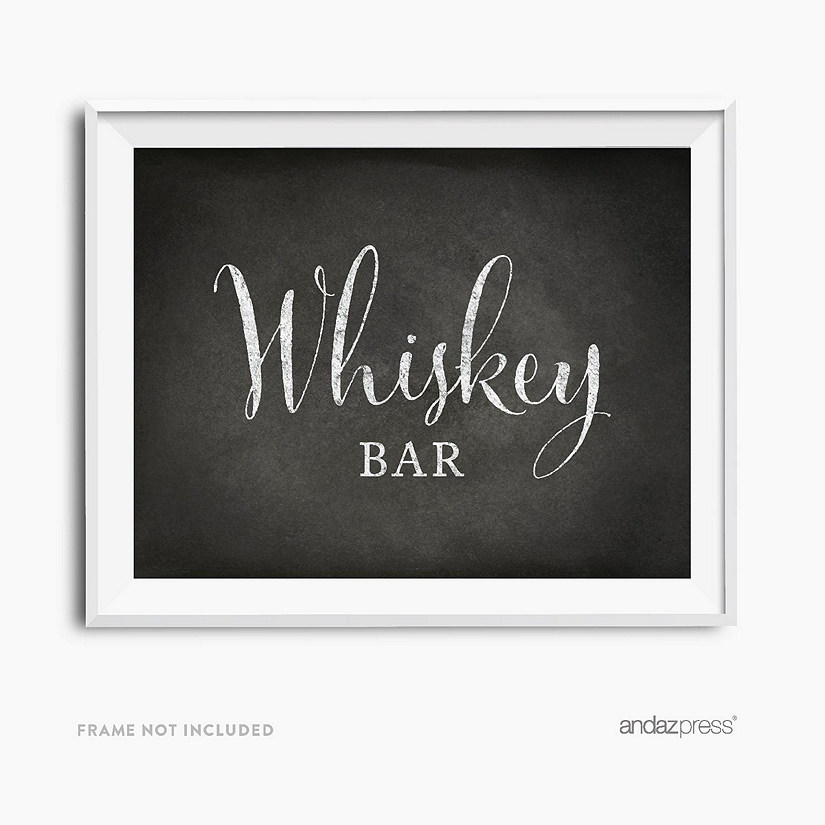 Chalkboard Whiskey Bar Sign 8.5x11 Image