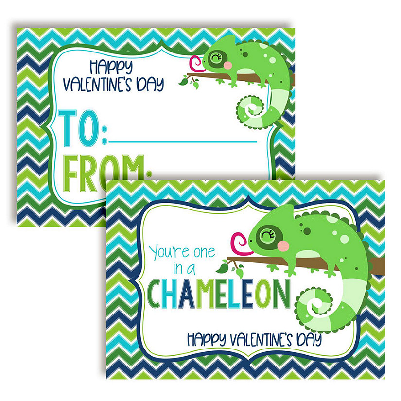 Chameleon Classroom Valentines 30pc. by AmandaCreation Image