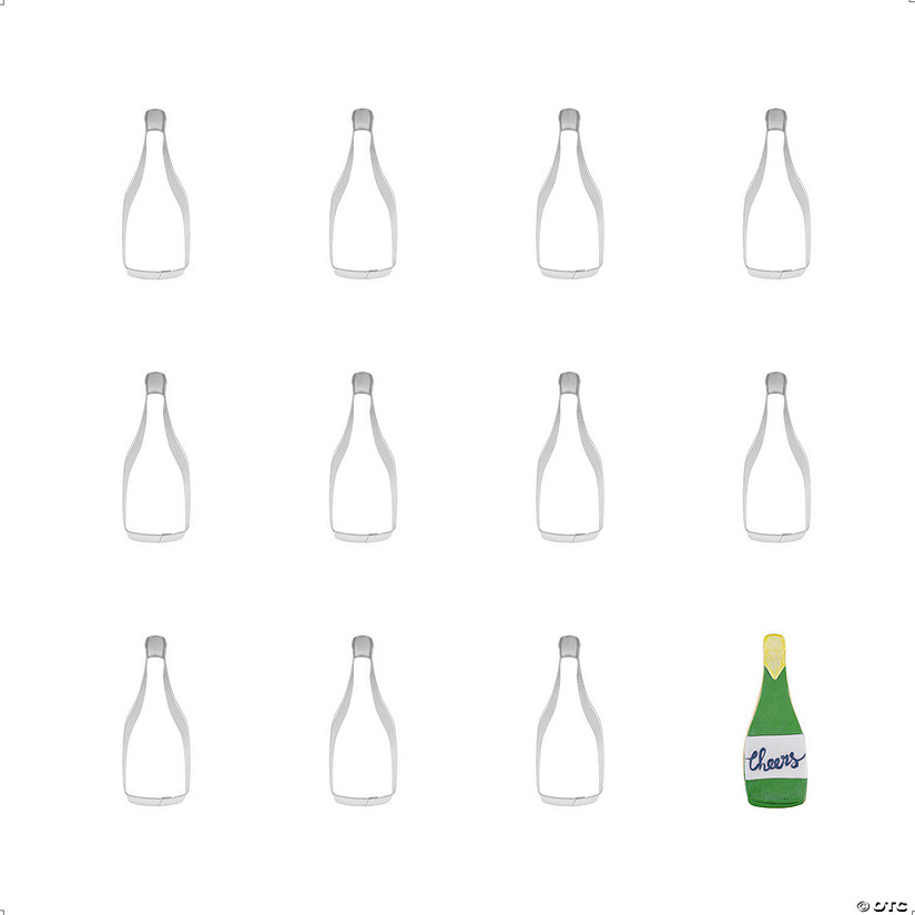 Champagne Bottle 4.5" Cookie Cutters Image
