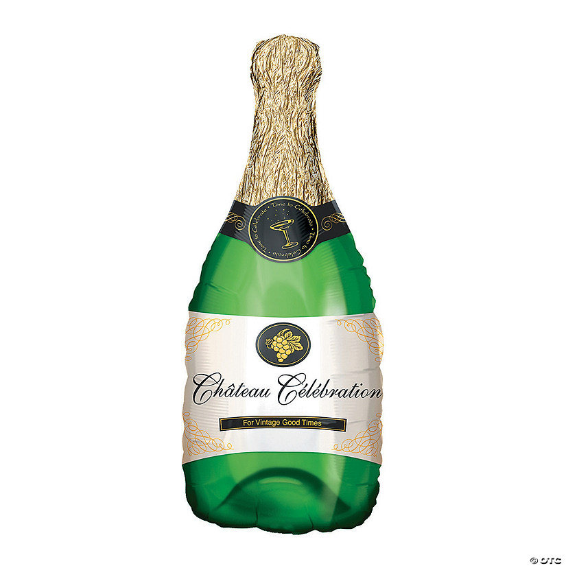 Champagne Bottle Mylar 36" Balloon Image