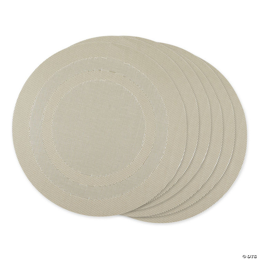 Champagne Pvc Woven Round Placemat Set Image