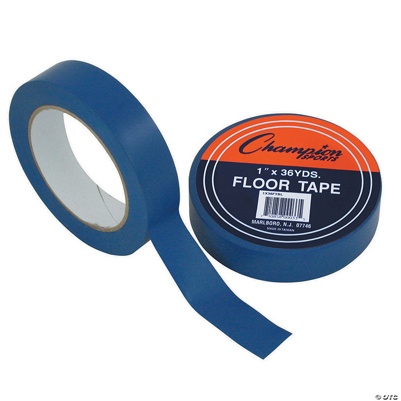 Champion Sports Floor Marking Tape, Blue, 1" X 36 yd, 6 Rolls Image