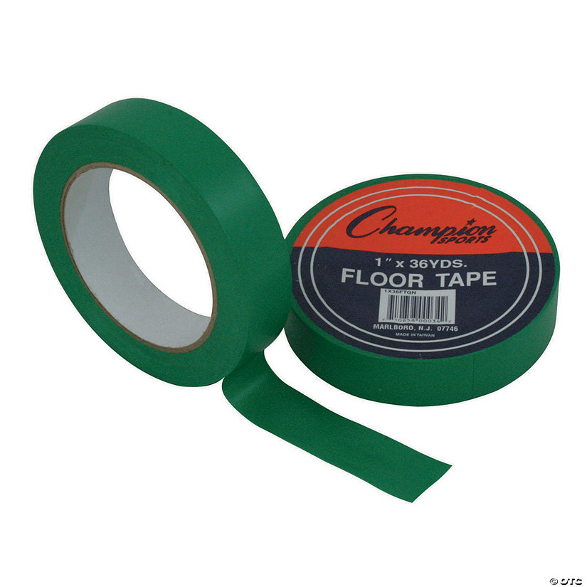 Champion Sports Floor Marking Tape, Green, 1" X 36 yd, 6 Rolls Image