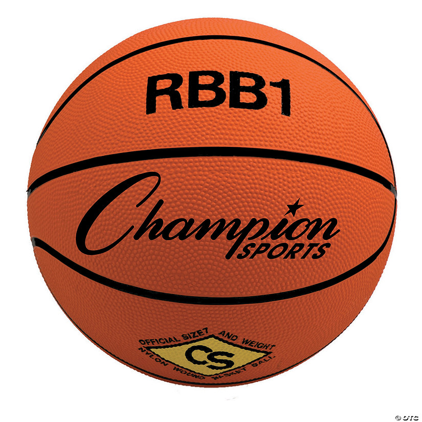 Champion Sports Offical Size Rubber Basketball, Orange, Set of 2 Image