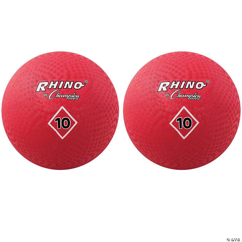 Champion Sports Playground Ball, 10", Red, Pack of 2 Image