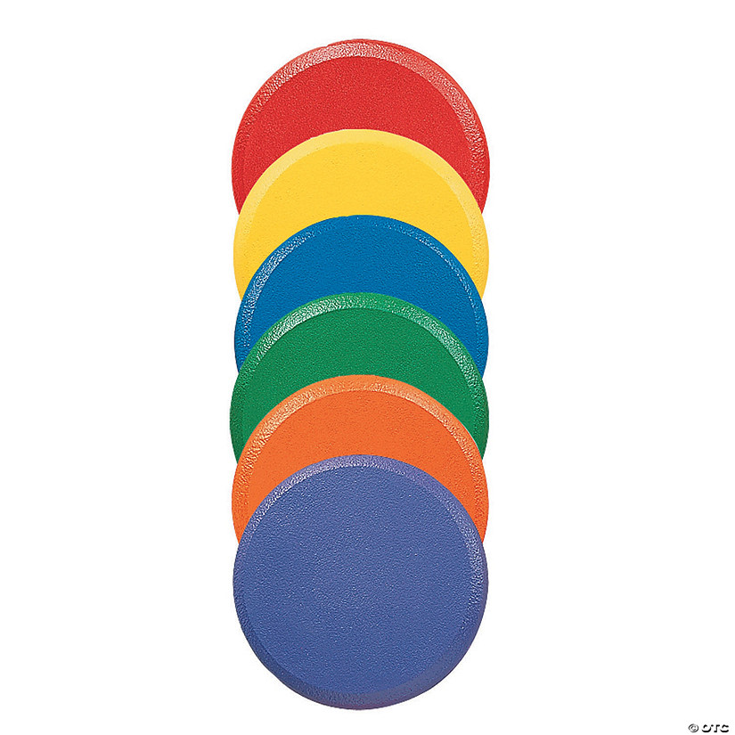 Champion Sports Rounded Edge Foam Discs, 9 inch, Set of 6 Image