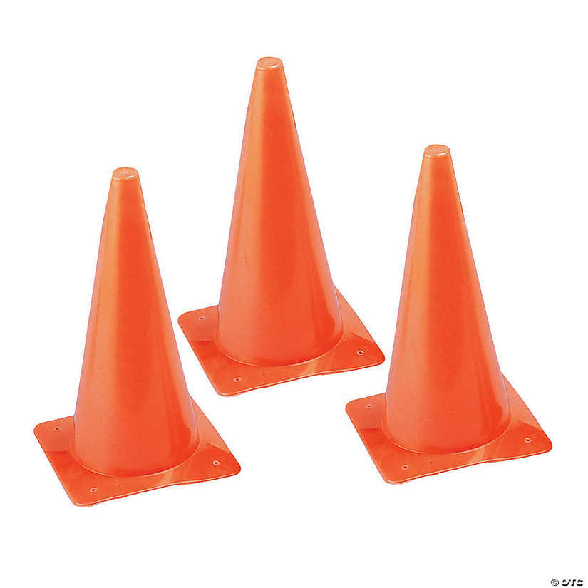 Champion Sports Safety Cone, 15", Orange, Pack of 3 Image