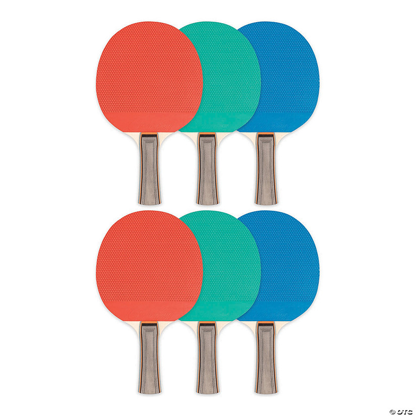 Champion Sports Table Tennis Paddle, Wood, 5-Ply, Pack of 6 Image