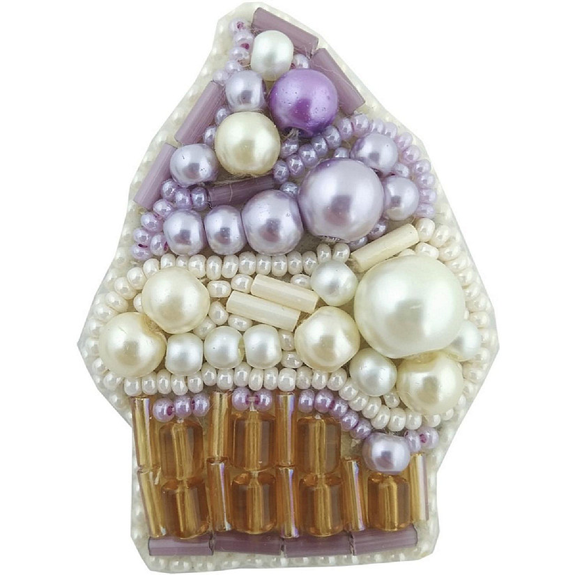 Charivna Mit Beadwork kit for creating brooch Crystal Art "Cake" Image