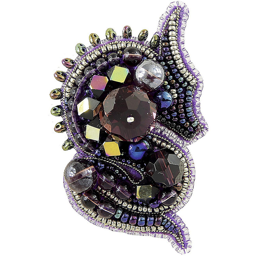 Charivna Mit BP-268C Beadwork kit for creating brooch Crystal Art "The Dragon" Image