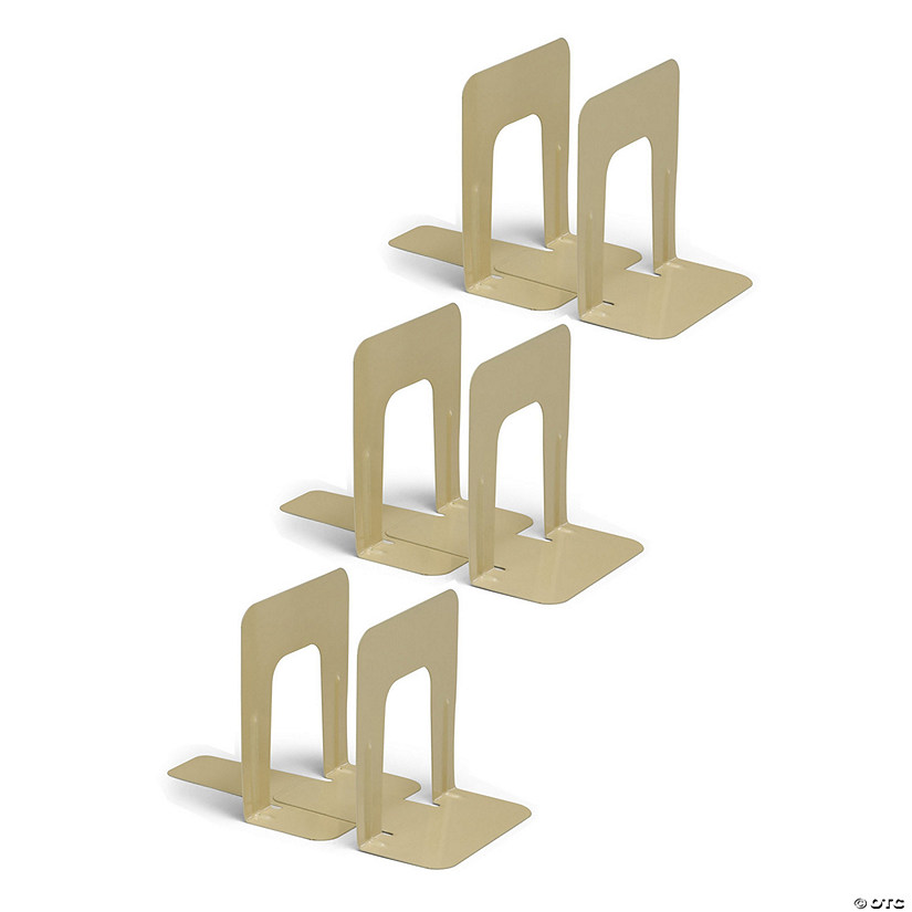 Charles Leonard Bookends, 9" Height, Tan, 2 Per Set, 3 Sets Image