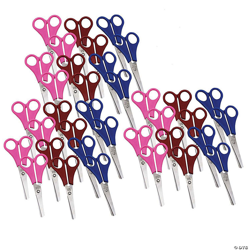 Charles Leonard Children's 5.5" Scissors, Blunt Tip, Assorted Colors, Pack of 36 Image