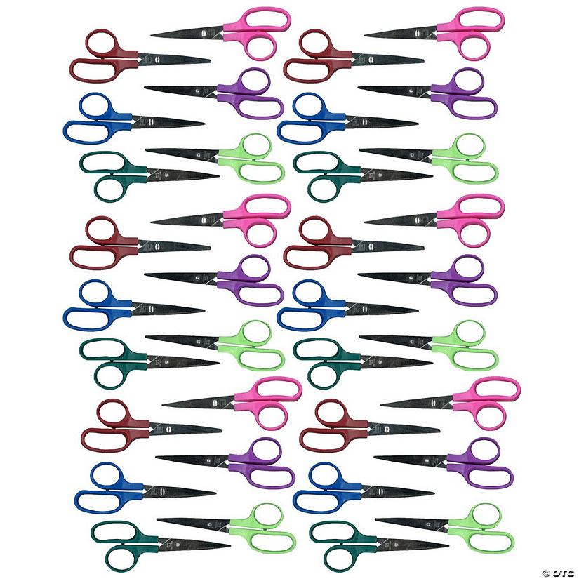 Charles Leonard Children's 5" Scissors, Pointed Tip, Assorted Colors, Pack of 36 Image