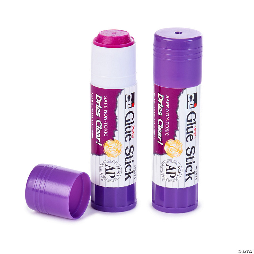 Charles Leonard Purple Glue Sticks, .74 oz, 12 Per Pack, 3 Packs Image