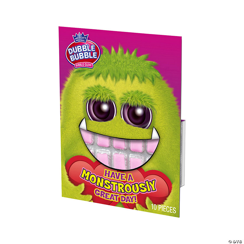 Charms<sup>&#174;</sup> Dubble Bubble<sup>&#174;</sup> Gum with Monster Valentine&#8217;s Day Card for 24 Image