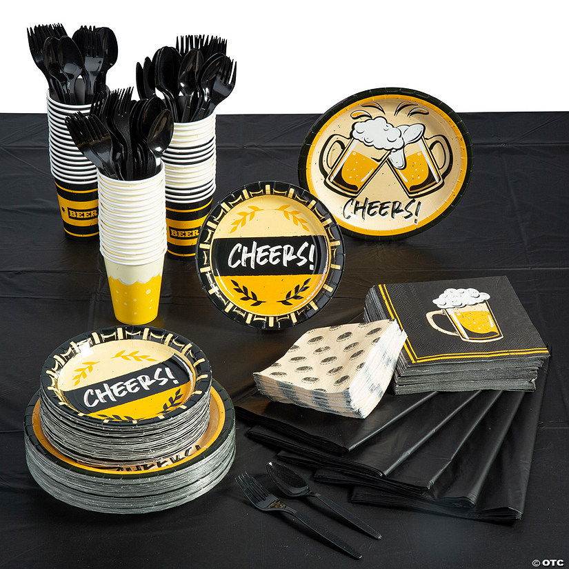 Cheers & Beers Tableware Kit for 48 Image