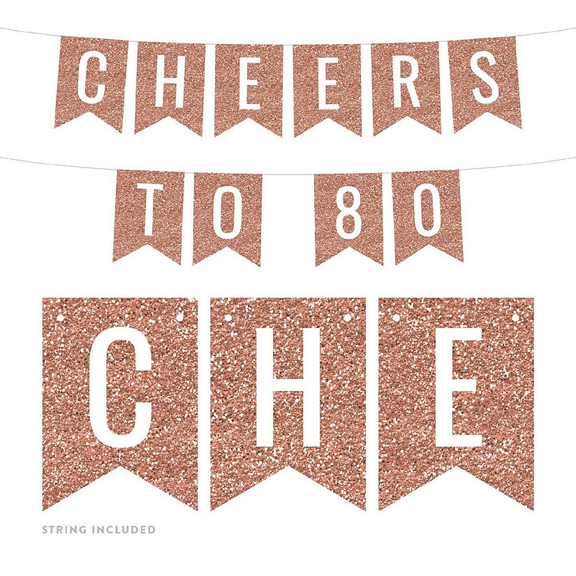 Cheers to 80 4x5.5IN Banner Image