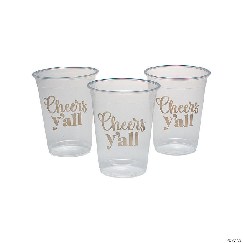 Cheers Y’all Plastic Cups 50 Ct. Oriental Trading