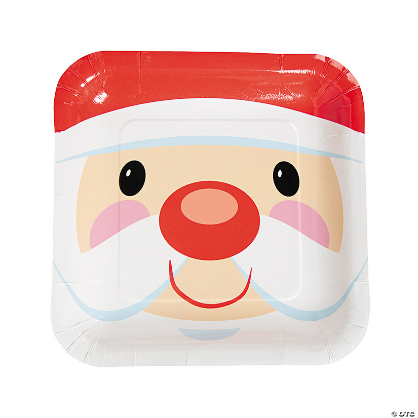 Cheery Santa Christmas Paper Dinner Plates Oriental Trading