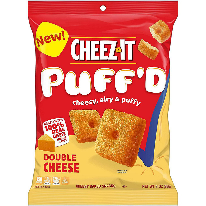 Cheez It Puff'D Double Cheese Crackers 3 oz (Case of 6) Image