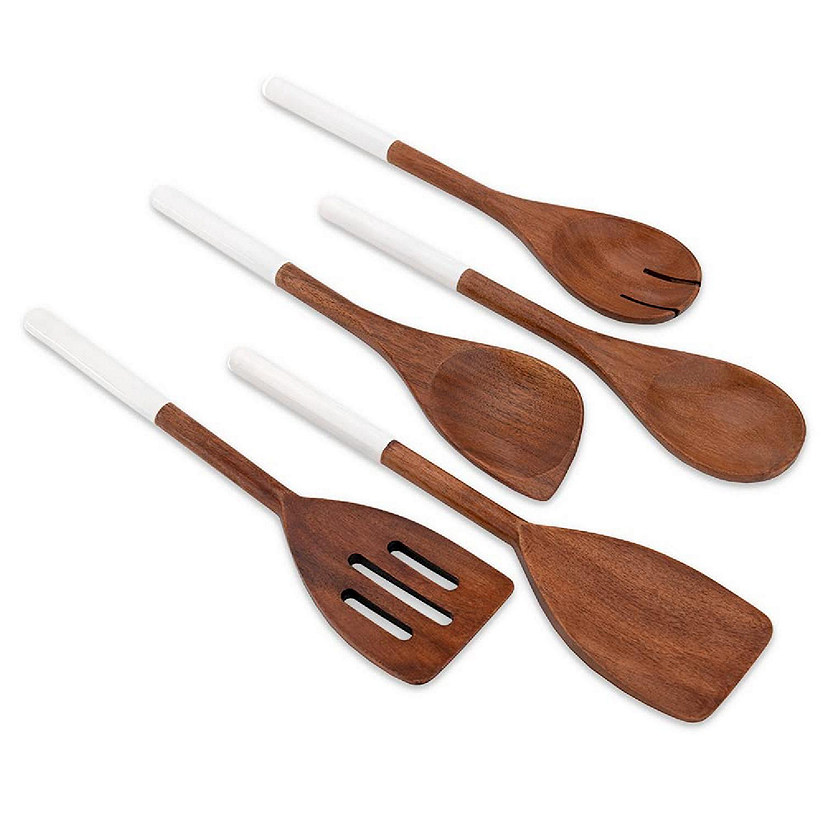 Wooden Spatulas Set, 5 Pcs Acacia Wood Cooking Utensils For Non Stick  Cookware, Wooden Spatula Set, Kitchen Cooking Tools, Multifunctional  Spatulas