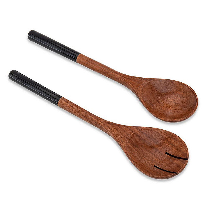 Wood Burned Utensil Set Salad Serving Set Kitchen Cooking Utensils