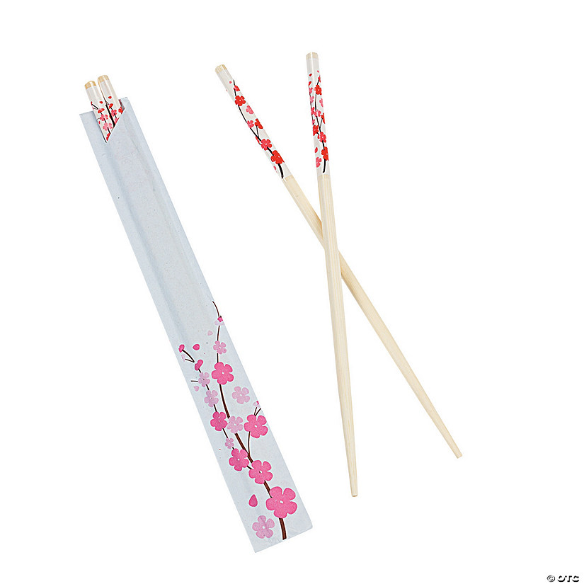 Cherry Blossom Wood Chopsticks - 24 Pc. Image