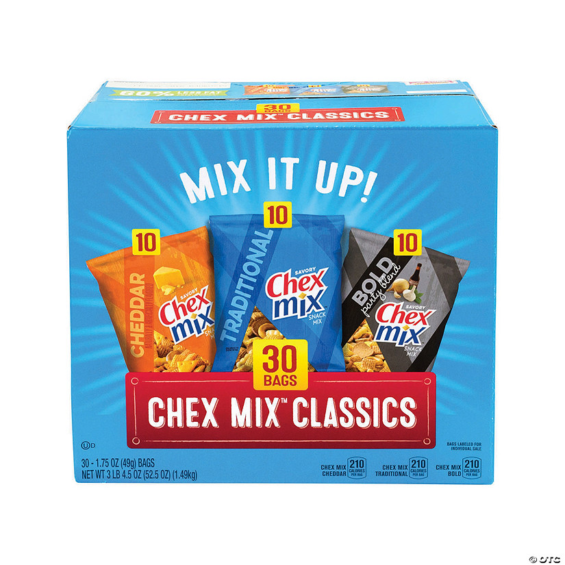 CHEX MIX Classics Mix It Up Variety Snack Mixes, 1.75 oz, 30 Count Image